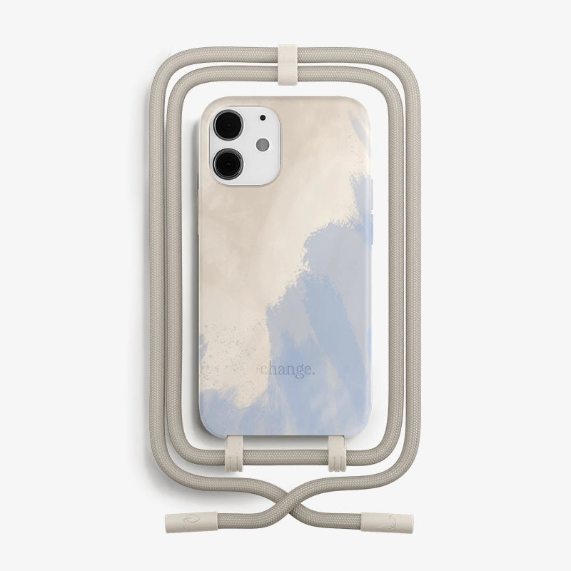 IPhone 11/ Xr Crossbody Case Beige Blue