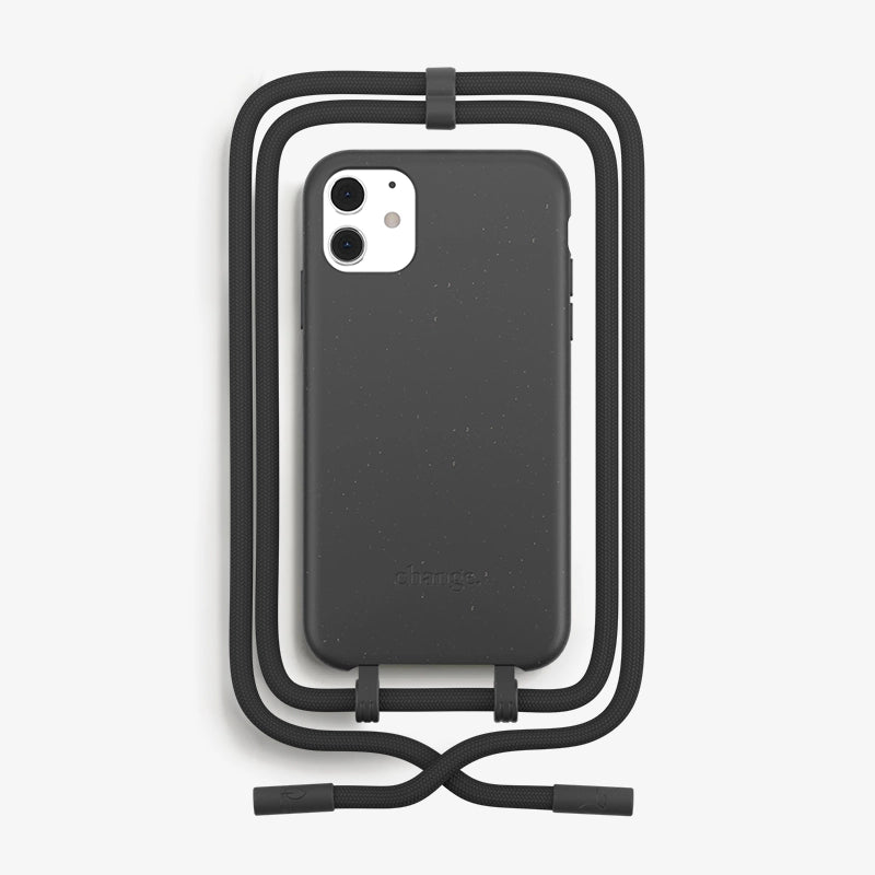 IPhone 11/ Xr Crossbody Case Detachable Black