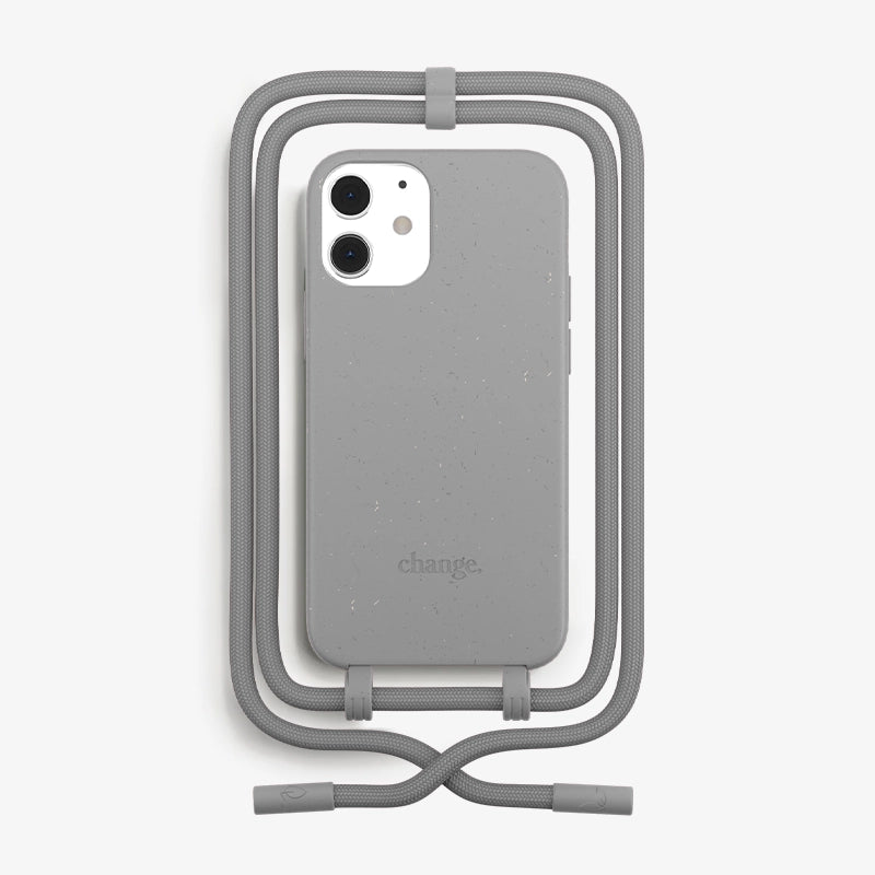 IPhone 12 Mini Crossbody Case Detachable Grey