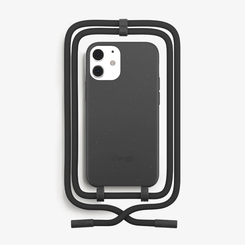 IPhone 12 Mini Crossbody Case Detachable Black