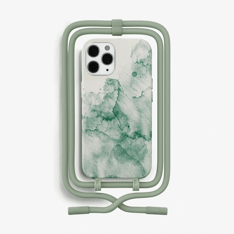 Crossbody Case iPhone 12 / 12 Pro Aqua Green