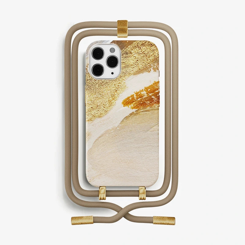 iPhone 12 / 12 Pro Crossbody Case Desert Gold