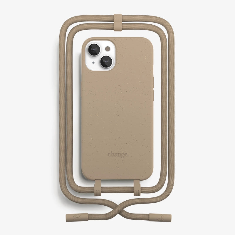 IPhone 14 Crossbody Case Detachable Brown