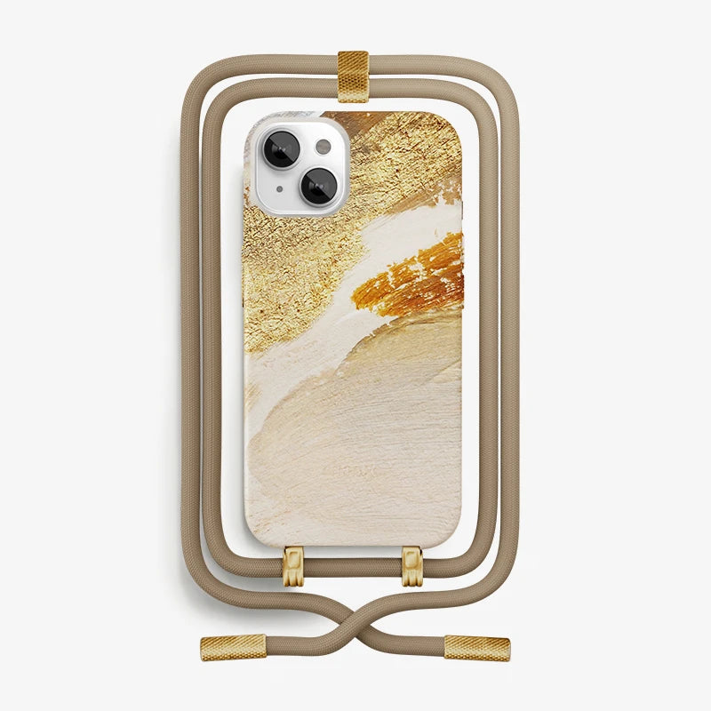 iPhone 14 Crossbody Case Desert Gold