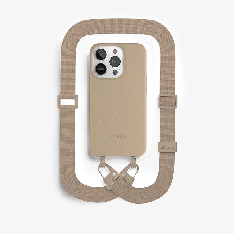 Necklace Case Chains Strap Brown