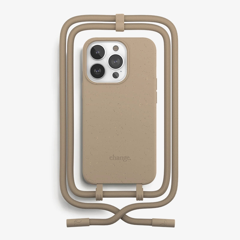 IPhone 14 Pro Max Crossbody Case Detachable Brown