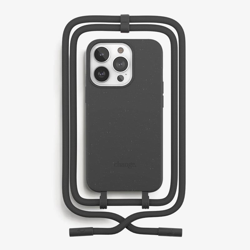 IPhone 14 Pro Crossbody Case Detachable Black