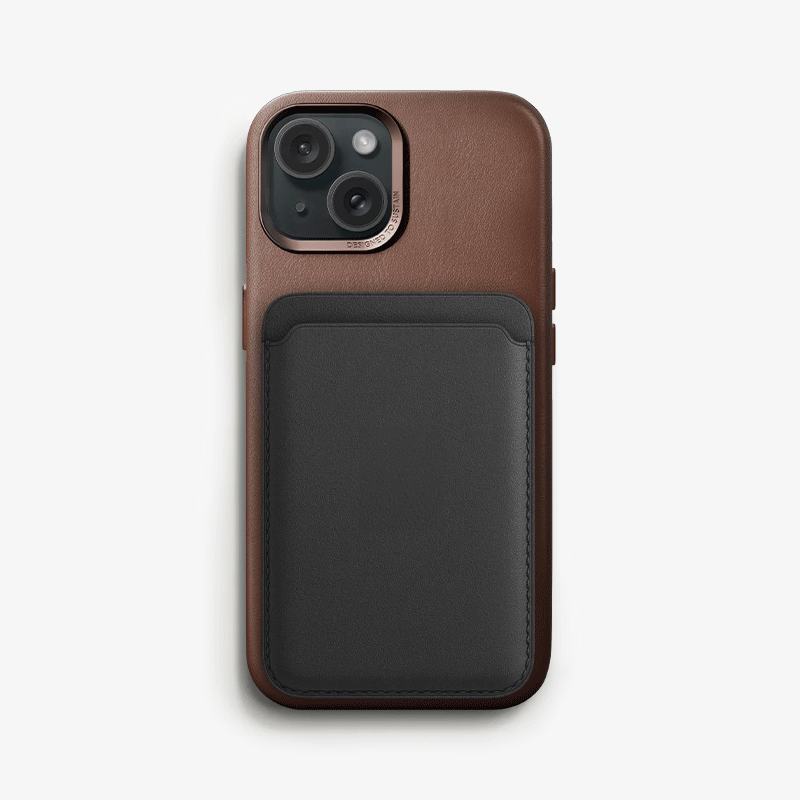 Vegan Leather Case iPhone 15 Plus Brown