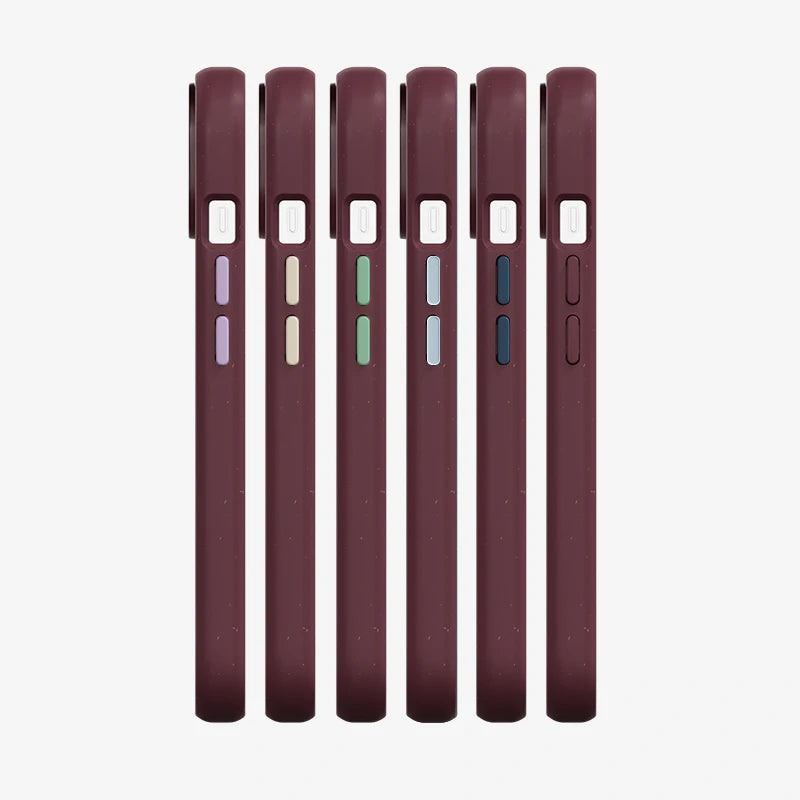 Clear Case Red matt iPhone 13 + colored buttons