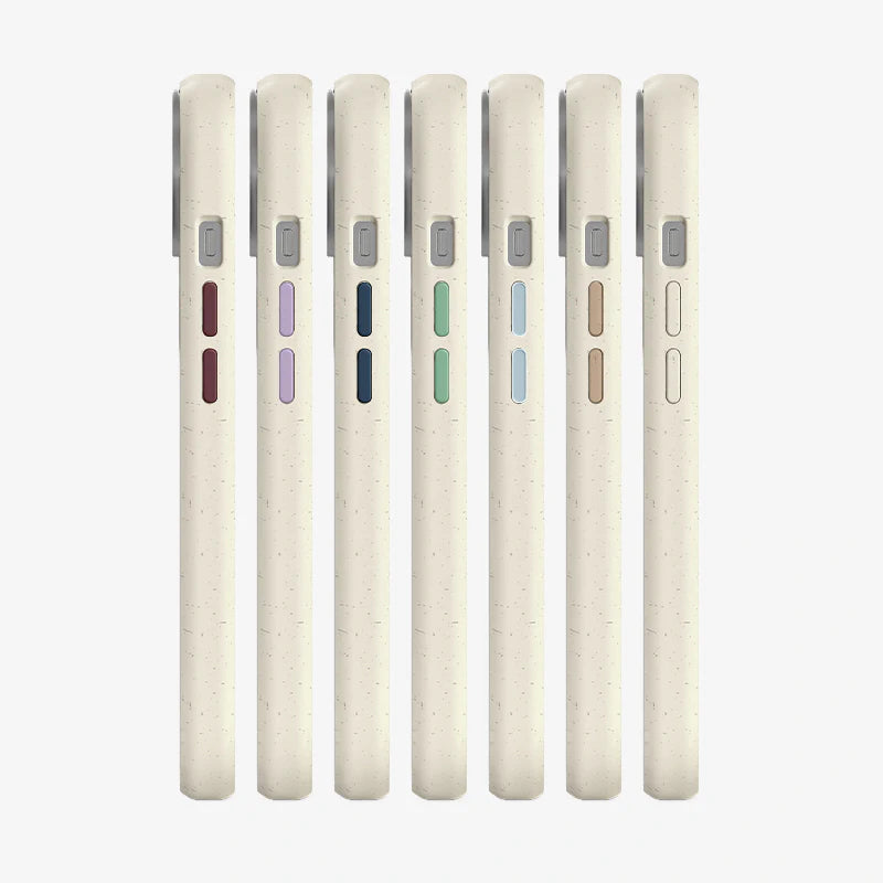 Clear Case Off White iPhone 14 + colored buttons