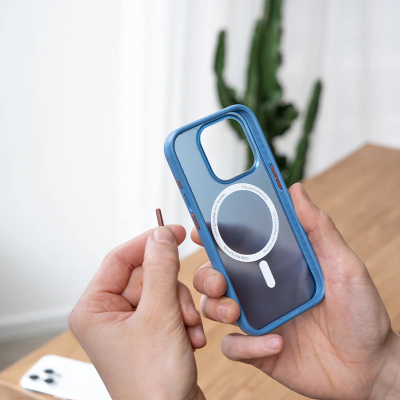 iPhone 14 Clear Case + 7 colored interchangeable buttons