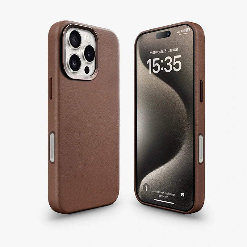 iPhone 16 Pro Magsafe Case Leather Brown