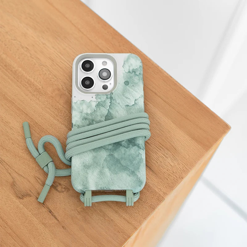 necklace case iPhone 14 Aqua Green
