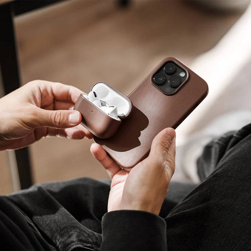 AirPods Case Leather Brown Vegan