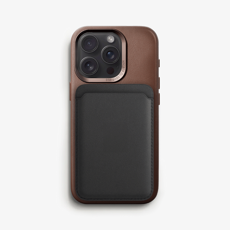 Vegan Leather Case iPhone 15 Pro Brown