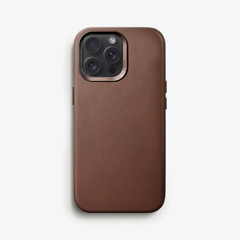 Vegan Leather Case iPhone 14 Pro Brown