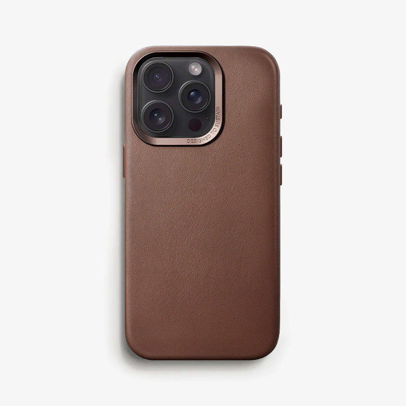 Vegan Leather Case iPhone 15 Pro Max Brown