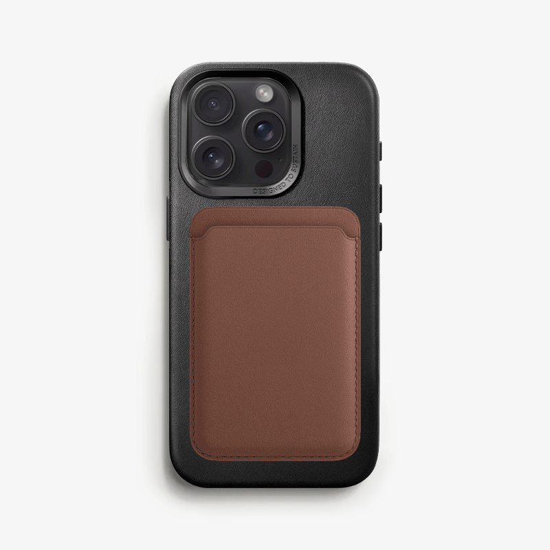 Vegan Leather Case iPhone 15 Pro Black