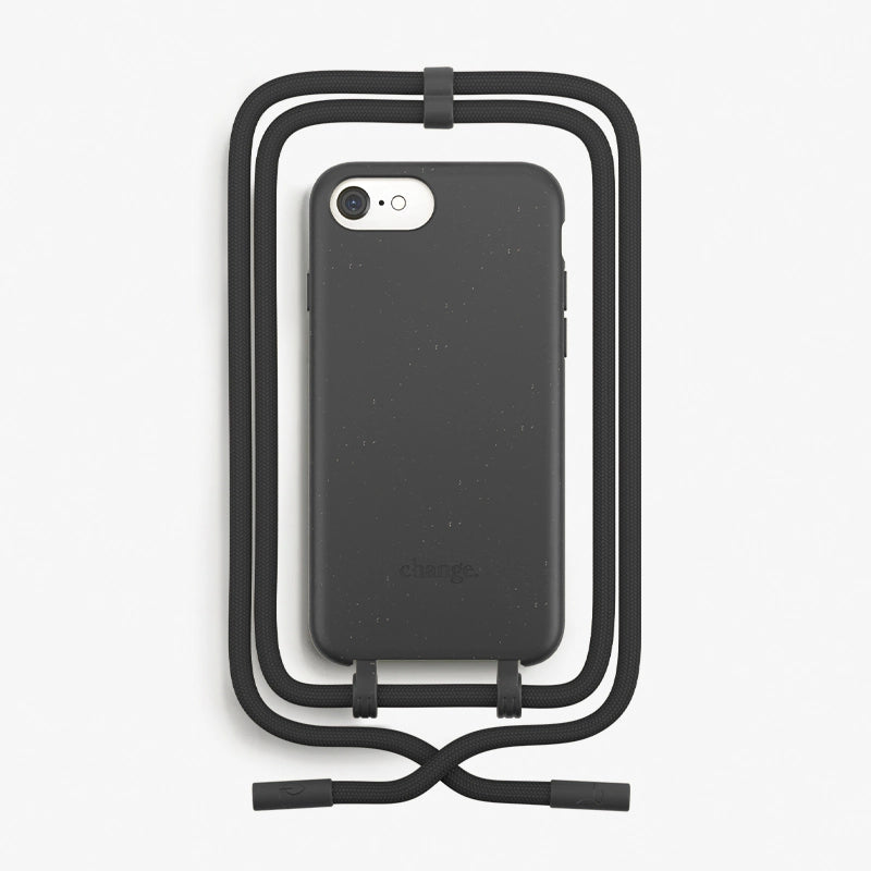 IPhone SE 3/ SE 2 Crossbody Case Detachable Black