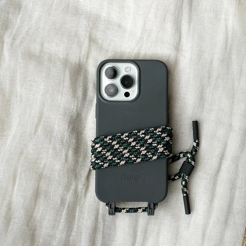 Replaceable Crossbody Chain Grey Green