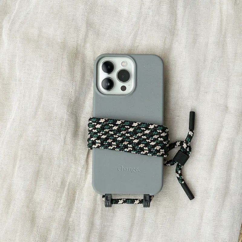 Replaceable Crossbody Chain Grey Green