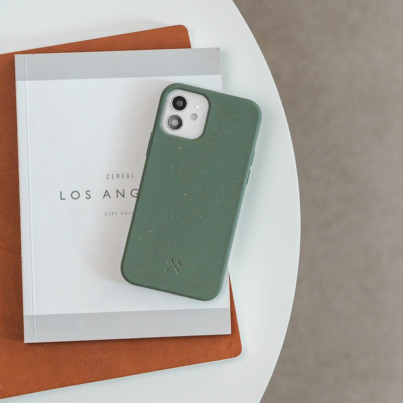 iPhone 12 Mini phone case sustainable night green