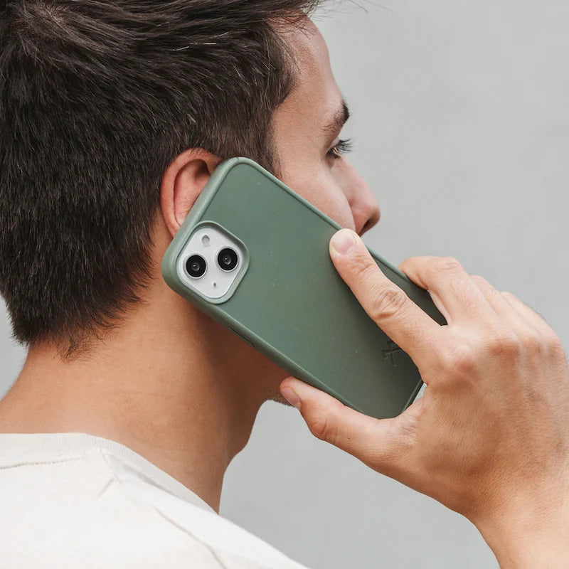 iPhone 13 mini phone case sustainable night green