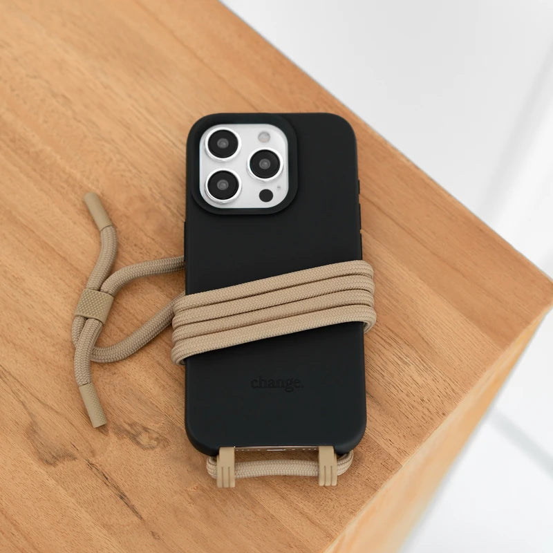 IPhone 17 Crossbody Case detachable Black