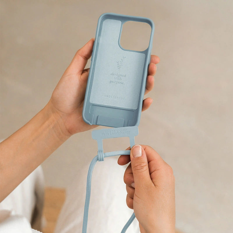 IPhone 11/ Xr Crossbody Case pastel blue