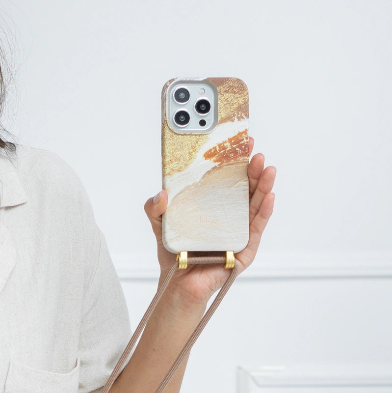 iPhone 14 Crossbody Case Desert Gold