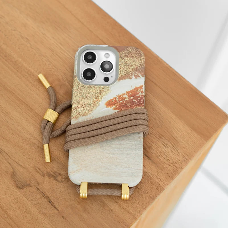 iPhone 14 Crossbody Case Desert Gold