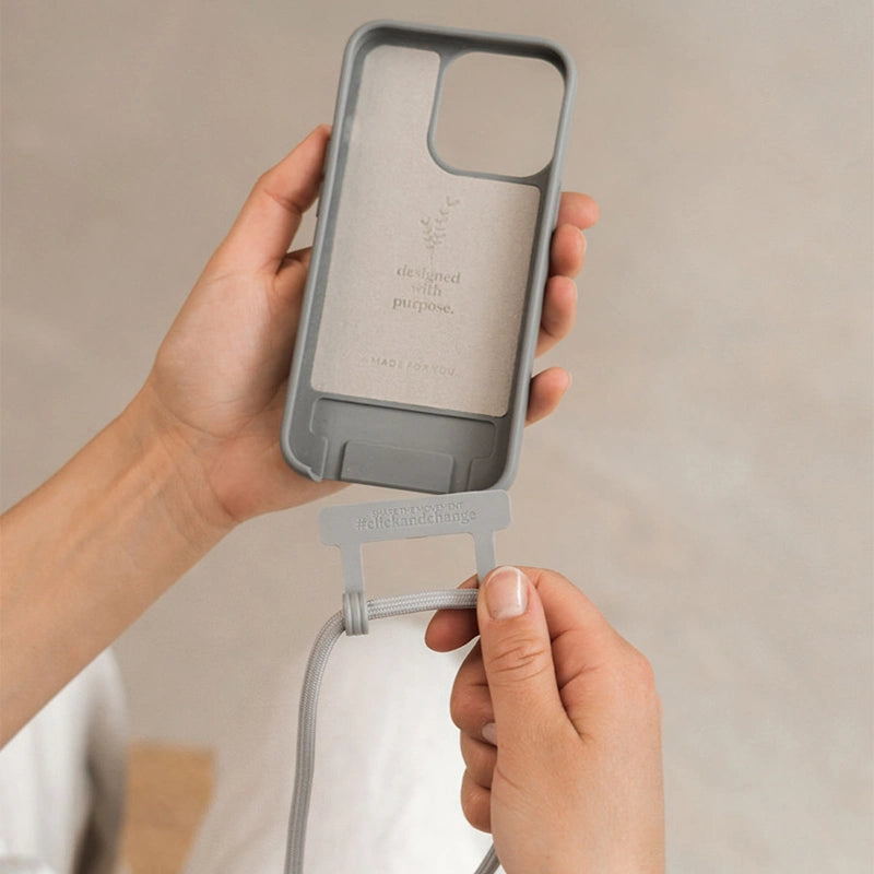 IPhone 14 Pro Crossbody Case Detachable Grey
