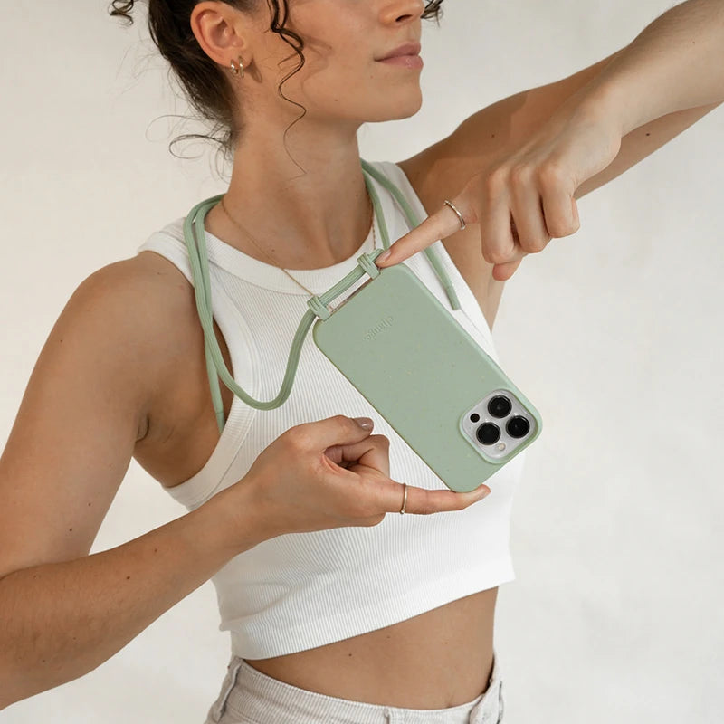 IPhone 14 Crossbody Case Detachable Green