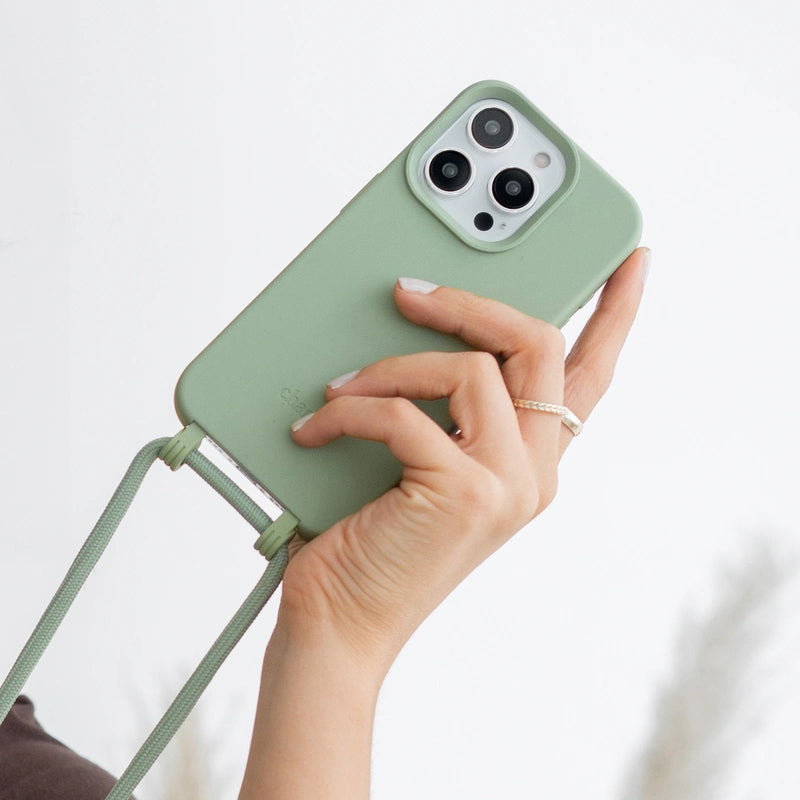 iPhone 15 Pro Crossbody Case Detachable Jade Green
