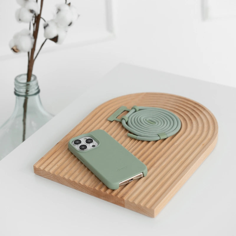 iPhone 15 Pro Crossbody Case Detachable Jade Green