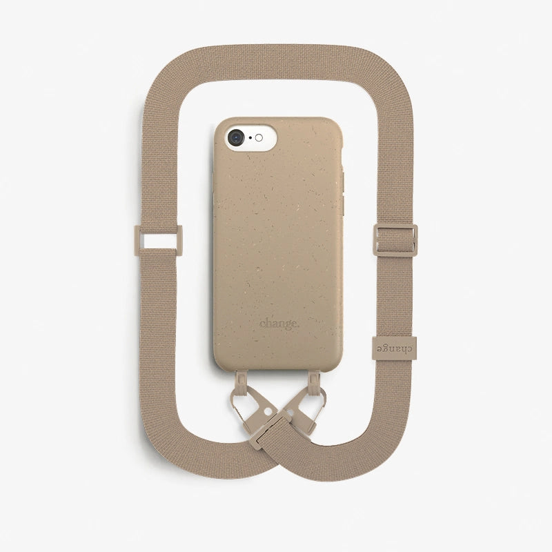 iPhone SE 3 Crossbody Case Brown
