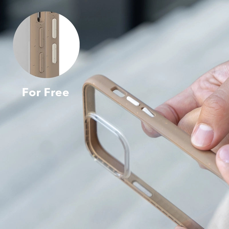 Iphone 14 transparent cell phone case brown