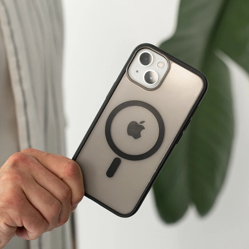 Iphone 14 clear MagSafe phone case black/ matte