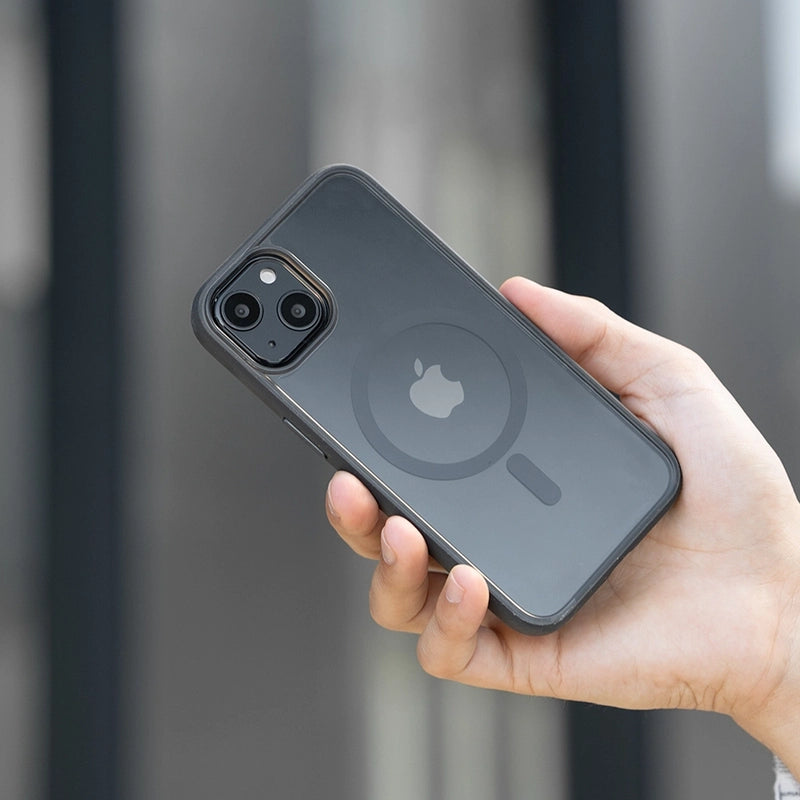 Iphone 14 clear MagSafe phone case black/ matte