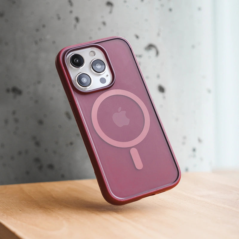 iPhone 14 Pro Clear Case MagSafe red/matt