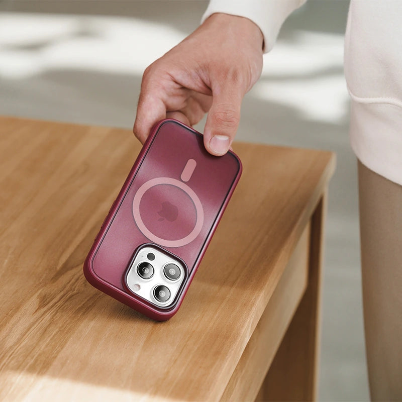 iPhone 14 Clear Case MagSafe red/matt
