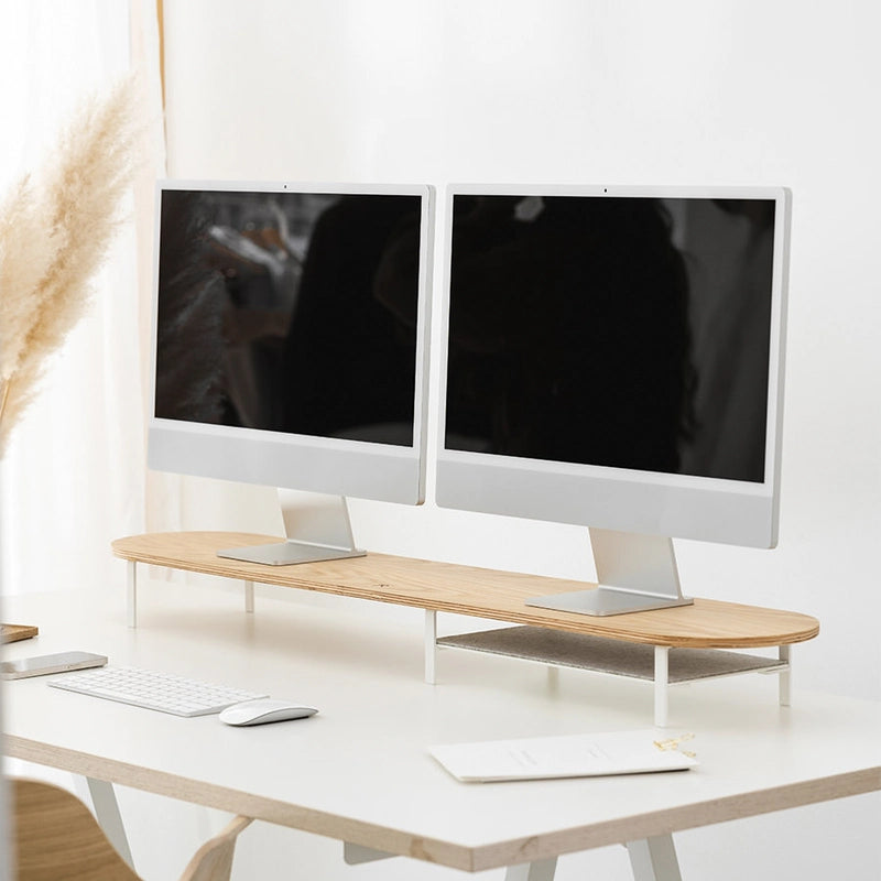 Desk Bundle Dual Large Oak