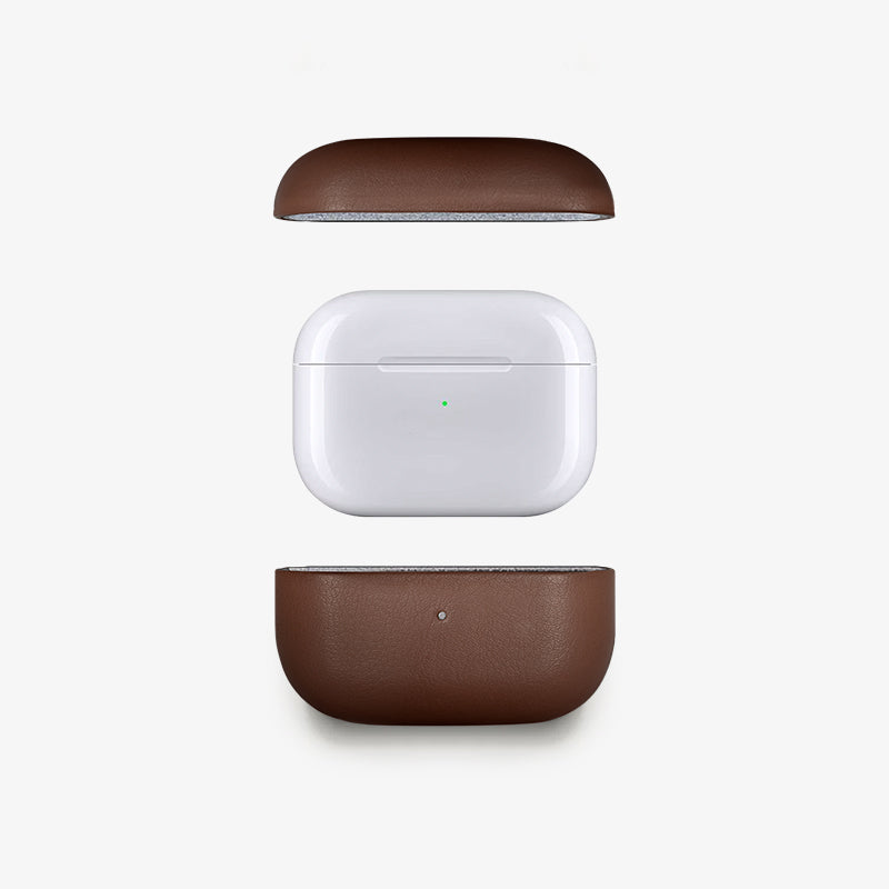 AirPods Case Leather Brown Vegan