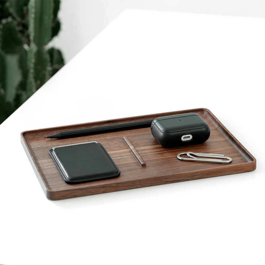 Desk wooden tray walnut