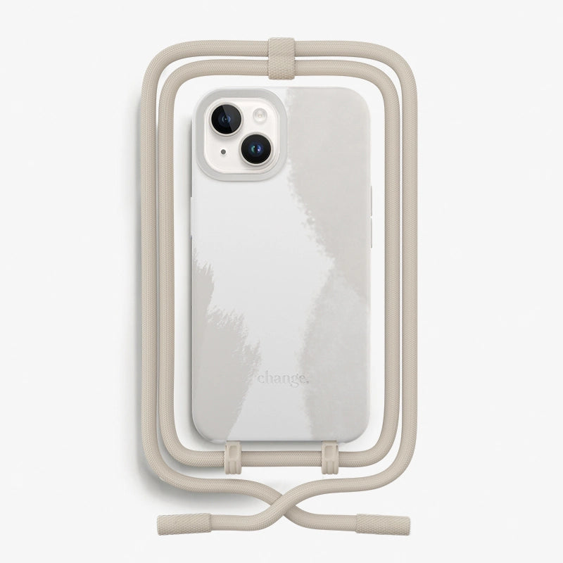 Crossbody Case iPhone 15 Dove White
