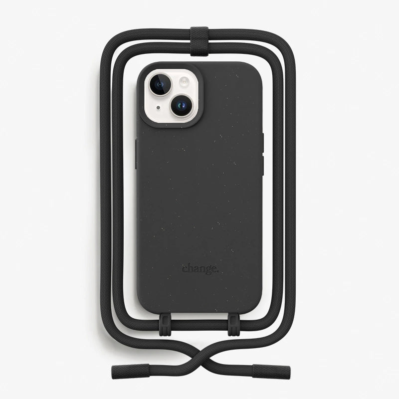 IPhone 15 Plus Crossbody Case Detachable Black