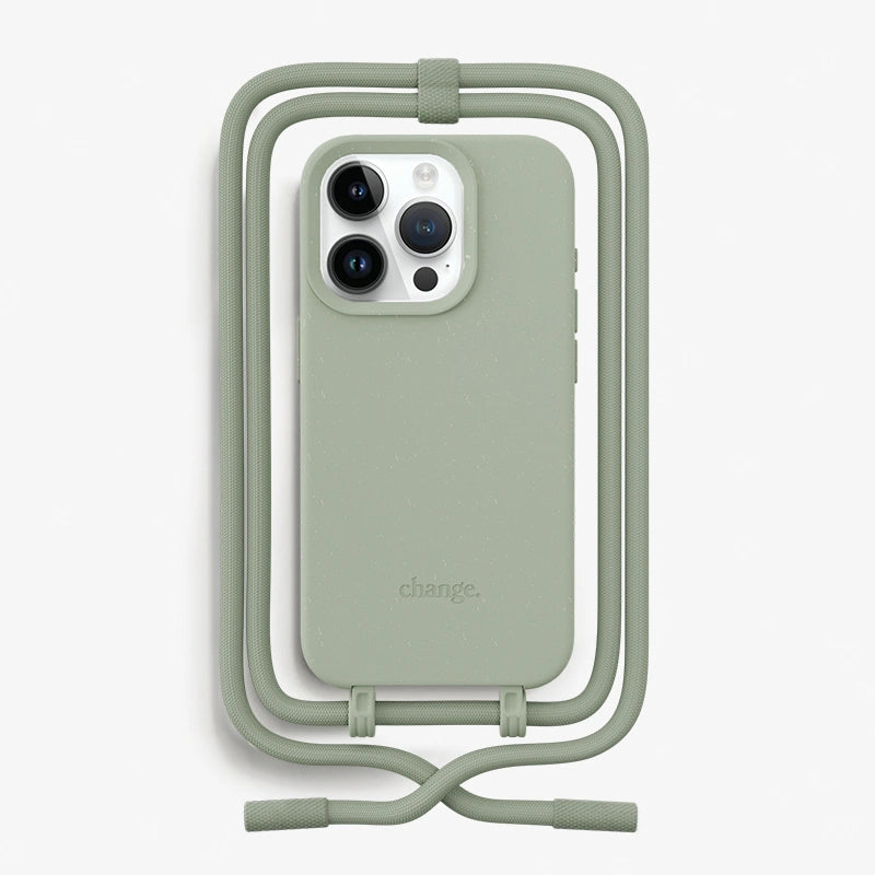 iPhone 15 Pro Crossbody Case Detachable Jade Green
