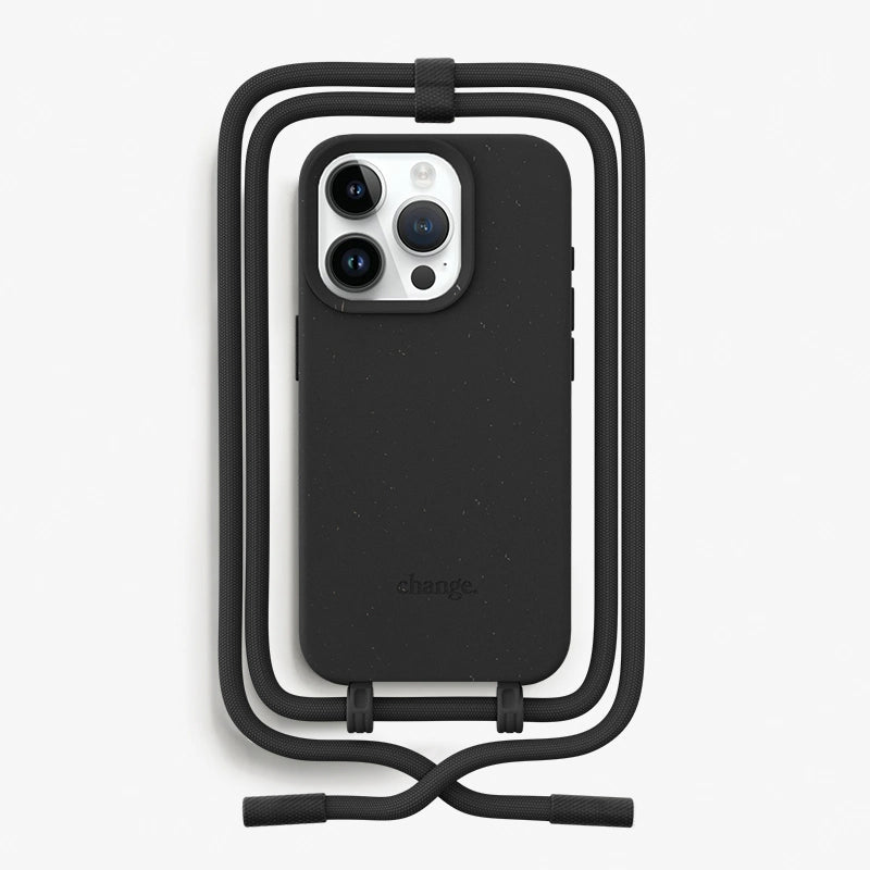 IPhone 15 Pro Crossbody Case Detachable Black