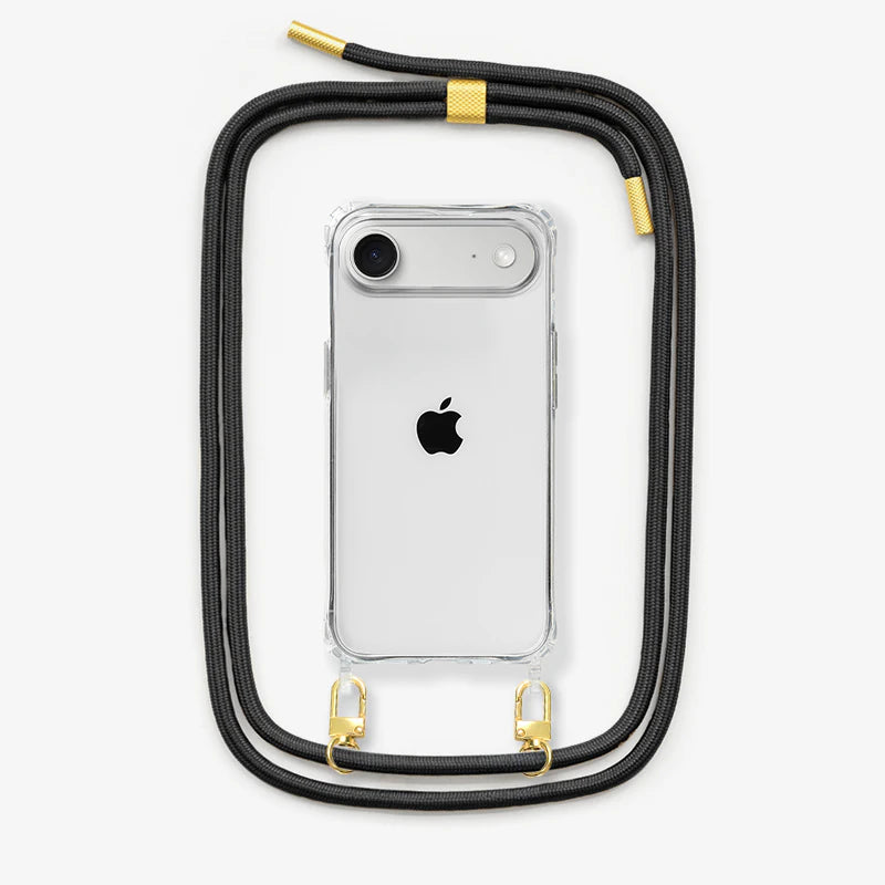 iPhone 17 Air Crossbody Case Transparent Woodcessories