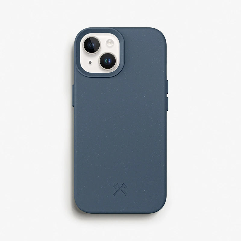Iphone 15 sustainable organic phone case navy blue